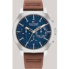 Tommy Hilfiger Navy Blue Leather Watch One Size