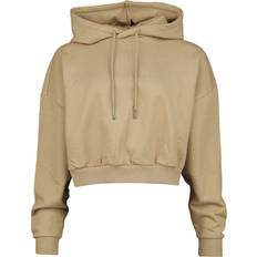 Urban Classics Damen Ladies Cropped Heavy Hoody - Beige