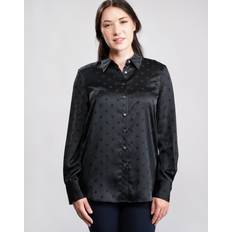 Tommy Hilfiger Black Blouses Tommy Hilfiger Womens Polka Dot Blouse Black