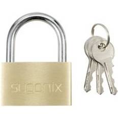 Security Sygonix SY-5045286 Padlock keyed-different Gold yellow Key