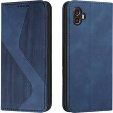 GANGXUN Blue Case for Samsung Galaxy Xcover 6 Pro Wallet Kickstand Magnetic Card Slots Holder Pu Leather Folio Flip