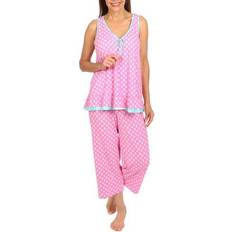 Polyester Pyjamas Ellen Tracy 2Pc Tank & Crop Pant Set