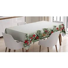 Abakuhaus New Year's Eve Tree Branch Border Berry Tablecloth