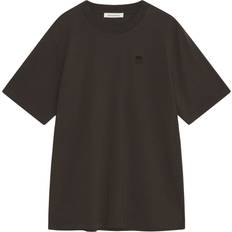 Wood Wood Bobby Double Logo T-Shirt - Brown Chocolate