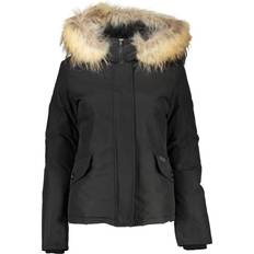 Woolrich Bomuldshættetrøje Med Pels - Sort