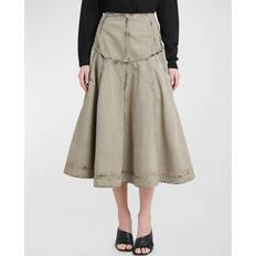 Ferragamo Skirts Ferragamo Women Flared denim skirt Green