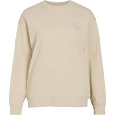 Collegepaita - Hopea Neuleet Vila Print Sweatshirt - Baumwoll