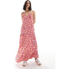 Monivärinen - Polvipituinen mekko Mekot Vila Mekko ViMesa S/L Maxi Ruffle Dress - Punainen