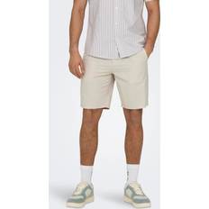 Herre - Sølv Shorts Only & Sons Leo Seersucker Silver Lining