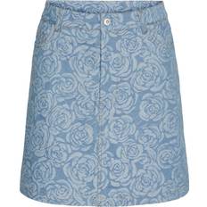 Pieces Kalyn Denim Skirt - Light Blue Denim