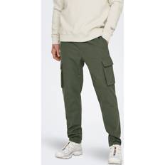 Only & Sons Onslinus Tapered Fit Cargo Trousers Khaki