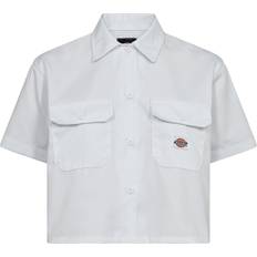 Dickies Women Shirts Dickies Cropped Short Sleeve Work Shirt Woman White