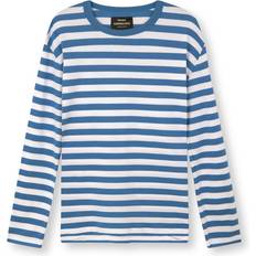 Mads Nørgaard Rib Tobias T-shirt, Captain`s Blue/White