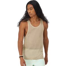 Beige - Men Tank Tops Champion Men's Mesh Tank Top Arctic Cold Beige