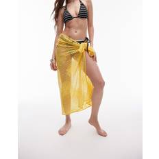 Yellow Skirts Topshop Hæklet strand-sarong gul