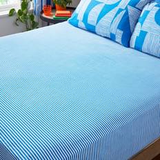 Elements Stripe 100% Fitted Bed Sheet Blue