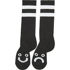 Happy Sad Long Socks Black