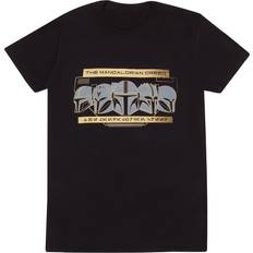 Disney Kläder Disney T-shirt med kortärm The Mandalorian Row of Helmets Svart Unisex