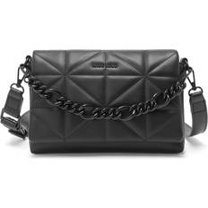 Black Chic Quilted Shoulder Bag With Chain Strap