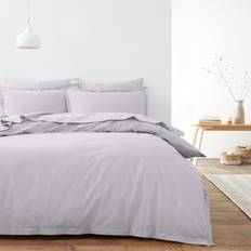 Dunelm Organic Cotton Duvet Cover Purple (220x260cm)