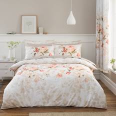 Dunelm Evelyn Rose Coral Duvet Cover Orange (220x260cm)