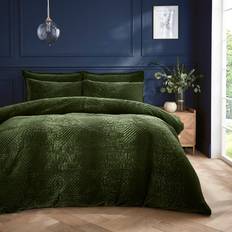 Dunelm Haisley Geometric Duvet Cover Green (200x200cm)