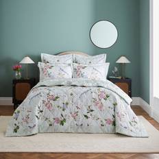 Dorma Bird Bedspread Celadon Bedspread Multicolour, Green (265x265cm)