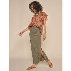 Green - Sportswear Garment Skirts Mos Mosh Bias Solida Maxi Skirt, Dusty Olive