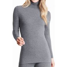 Elastane/Lycra/Spandex Blouses Cuddl Duds Cuddl Duds Softwear with Stretch Turtleneck Charcoal