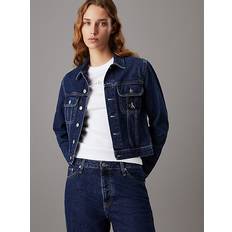 Calvin Klein Cotone Abbigliamento esterno Calvin Klein Cropped 90's Denim Jacket - Blu