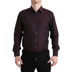 Dolce & Gabbana Red Shirts Dolce & Gabbana Elegant Maroon Martini Dress Men's Shirt