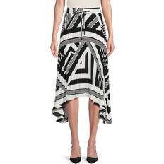 Skirts Karl Lagerfeld Paris Women's Pleated Print Midi Skirt Soft White