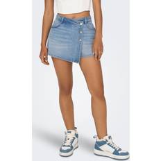 Rokken Only Reg Lb Dnm Skort - Light Blue Denim