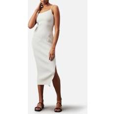 Calvin Klein Bianco Vestiti Calvin Klein Abito Midi Bianco Da Donna Con Ricamo