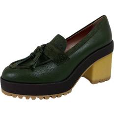 Hogan Shoes Hogan Green Rubber Heel Loafer Shoes - Green