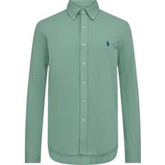 Polo Ralph Lauren Green Shirts Polo Ralph Lauren Featherweight Cotton-Piqué Slim-Fit Shirt - Green