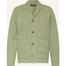 Hombre - Lino Ropa de abrigo J.Lindeberg Errol Linen Workwear Overshirt M311 Male Verde