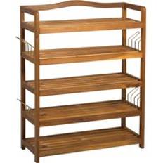 Natural Shoe Racks Homcom 5-Tier Shoe Rack