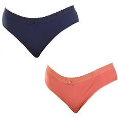 Multicoloured Knickers DIM Womens Pack-2 Hipster panties with matching interior lining D09AK women Multicolour