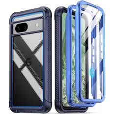 Poetic Licence For google pixel 8a case built-in screen shockproof rugged cover blue