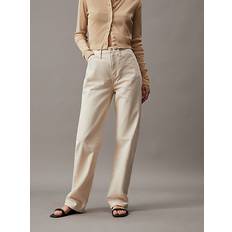 Calvin Klein White Jeans Calvin Klein Jeans High Rise Straight Hammerloop Jean White