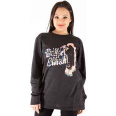 Neon Logo Long Sleeve T Shirt - Charcoal