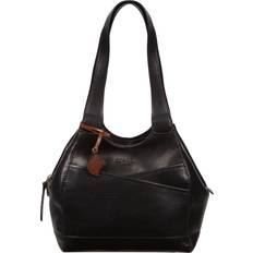 Conkca Juliet Black Leather Handbag