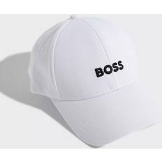 Herren - Natur Kopfbedeckungen BOSS Basecap Mit Label-Stitching Modell - Weiß