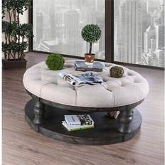 Furniture of America joss rustic wood round Coffee Table