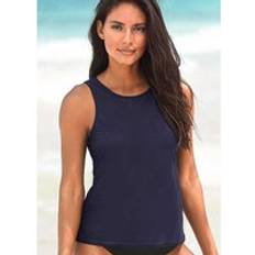 Blue Tankinis Lascana Elasticated Underbust Tankini Top Marine