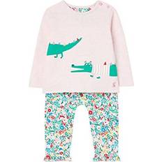 Joules Baby Girls Poppy T Shirt Trouser Set, Crocpink, Months Pink