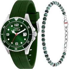 Sector No Limits 230 Silicone Strap Green Dial Quartz R3251161059 100M Men's Watch