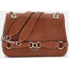 Guess Crossbody Bags Guess Arlena Python-Print Crossbody Brown T/U