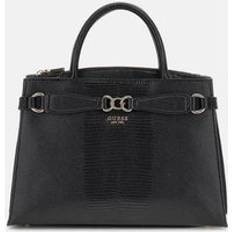 Guess Bags Guess Arlena Python-Print Handbag Black T/U